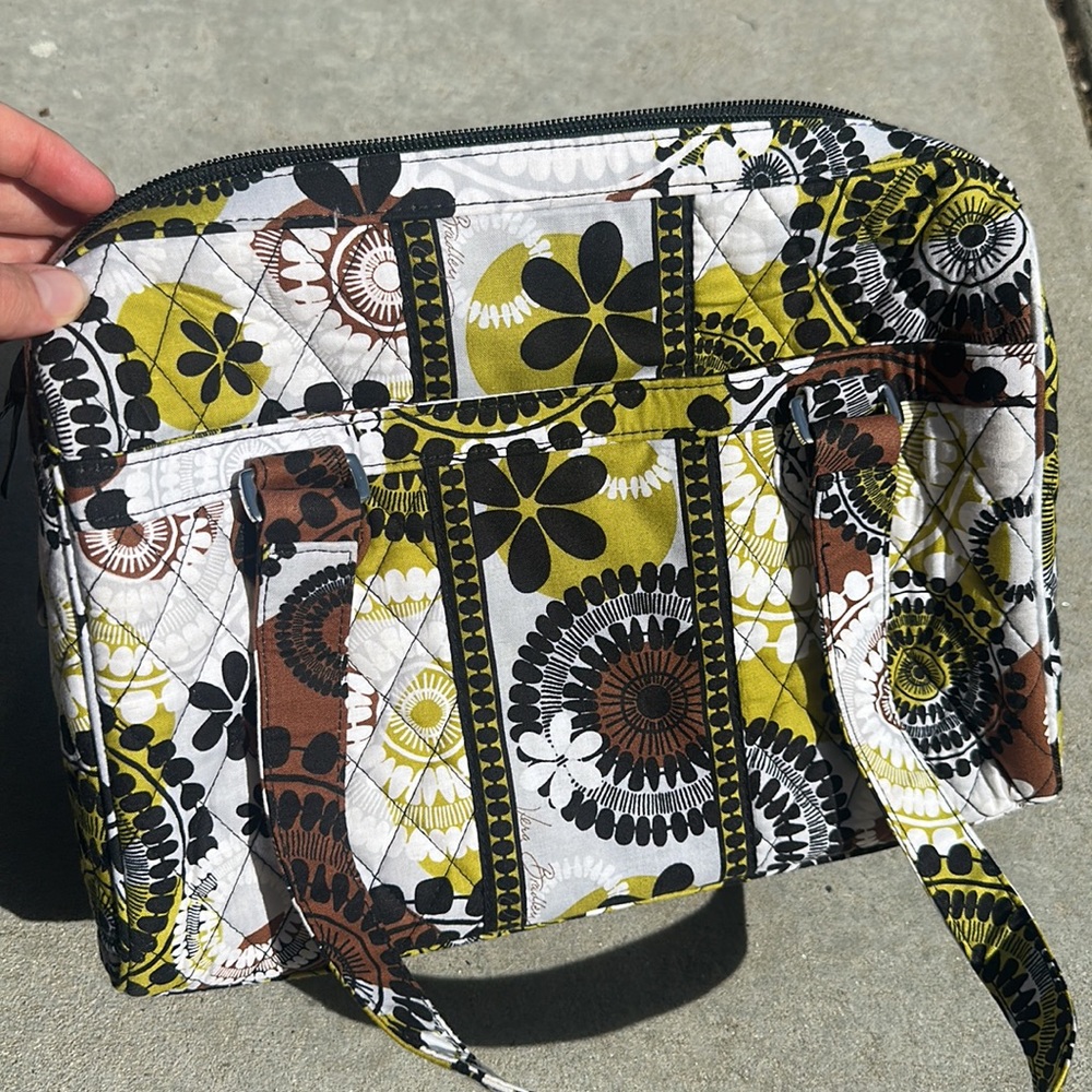 Vera Bradley Caroline Cocoa Moss Handbag - Picture 4 of 7